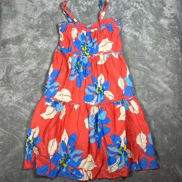 Free People Dress Womens Small Moonshine Floral Beachy Tropical Vacation Linen - Picture 4 of 10